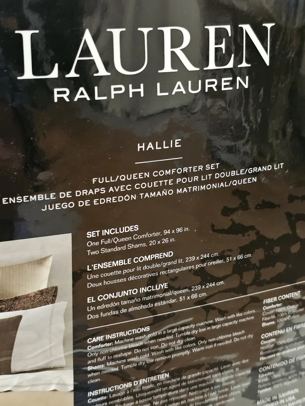 $335 Lauren Ralph Lauren Paisley Hallie  Comforter Set - Queen 100% Cotton